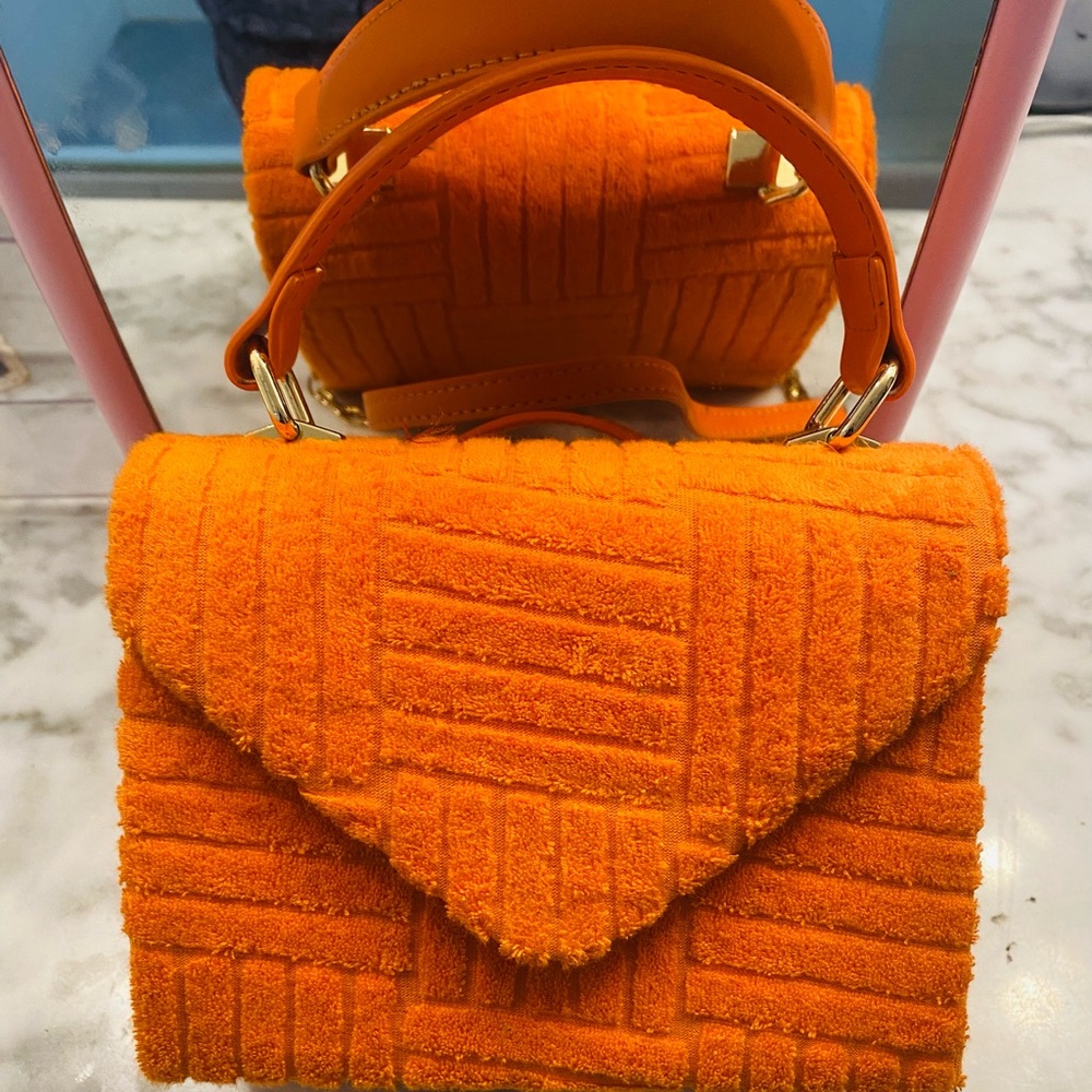 Orange Fuzzy Purse